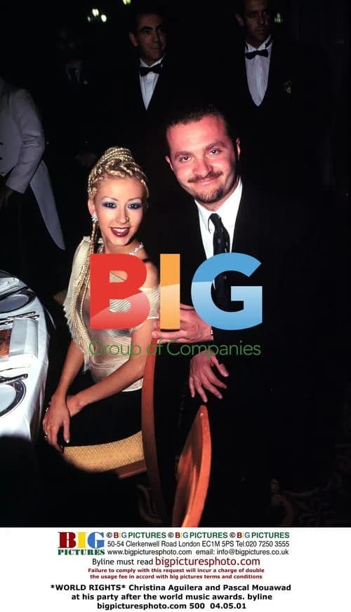 Christina Aguilera and Pascal Mouawad at Awards Party