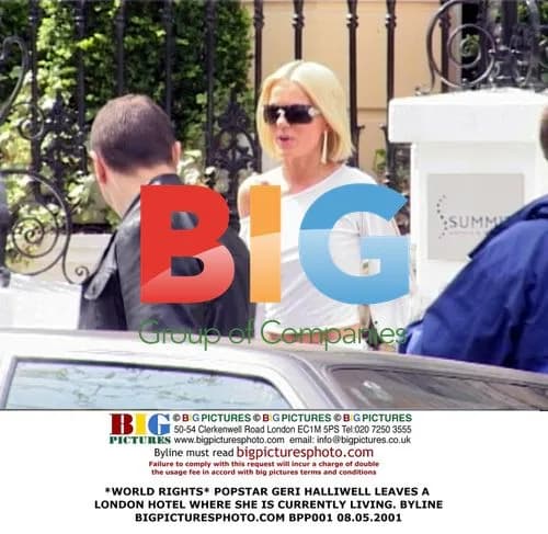 Popstar Geri Halliwell Leaves London Hotel