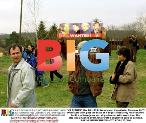 Protesters in Kragujevac, Yugoslavia