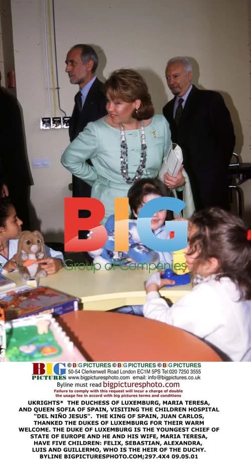 Duchess of Luxembourg and Queen Sofia Visit Children's Hospital
