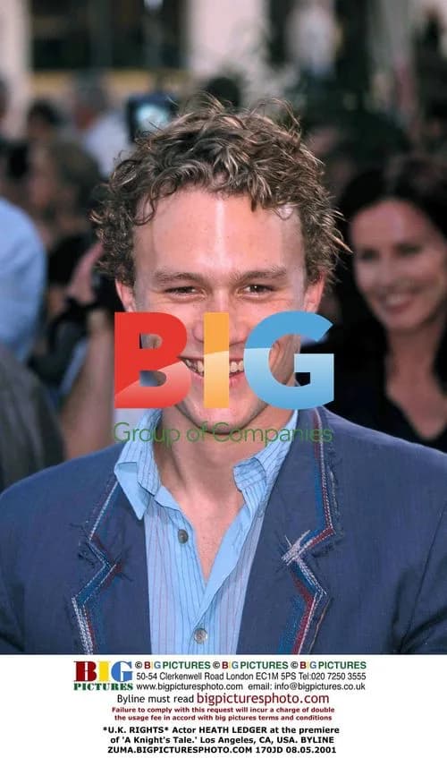 Heath Ledger at 'A Knight's Tale' premiere