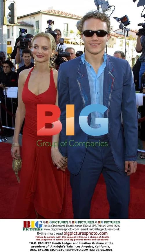 Heath Ledger and Heather Graham at 'A Knight's Tale' Premiere