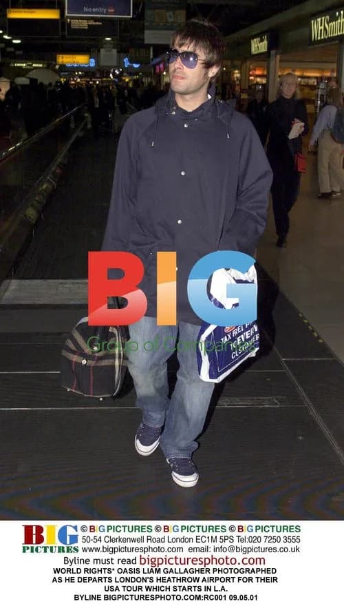 Liam Gallagher Departs Heathrow for USA Tour