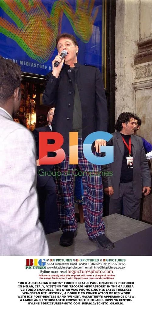 Paul McCartney Promotes 'Wingspan' in Milan