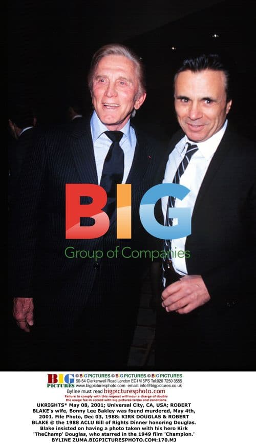 ROBERT BLAKE with KIRK DOUGLAS in 1988