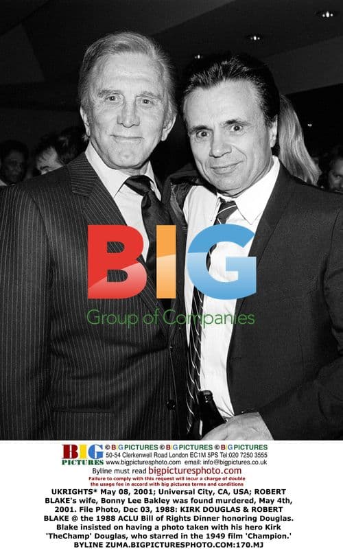 ROBERT BLAKE and KIRK DOUGLAS at 1988 ACLU Dinner