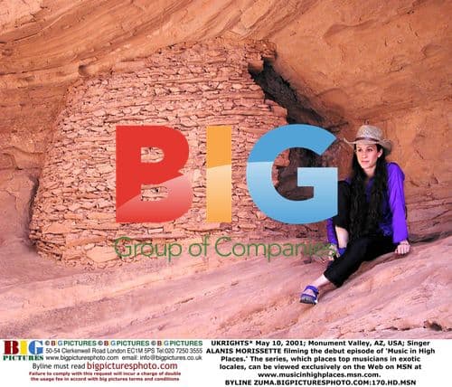 Alanis Morissette filming 'Music in High Places'