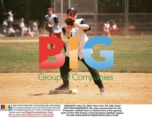 Matthew Broderick Plays Softball