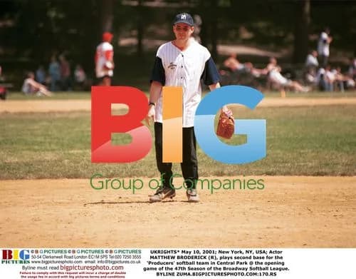 Matthew Broderick Plays Softball