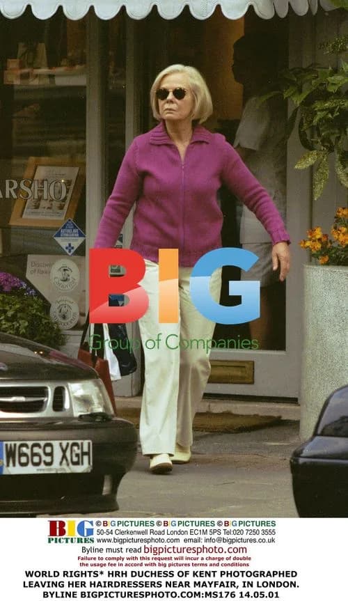 Duchess of Kent Leaves Hairdresser in Mayfair