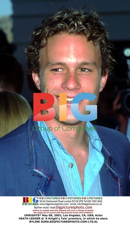 HEATH LEDGER @ 'A Knight's Tale' premiere