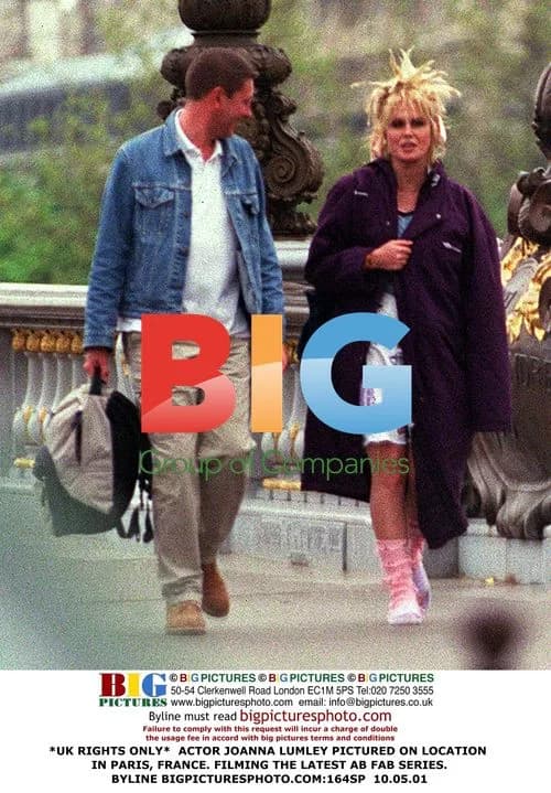 Joanna Lumley Filming AB Fab Series in Paris