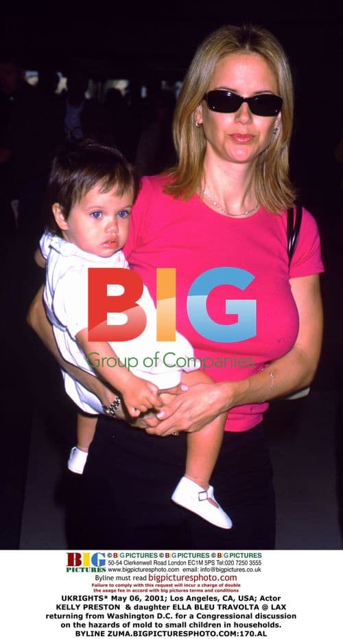 Kelly Preston & daughter Ella at LAX