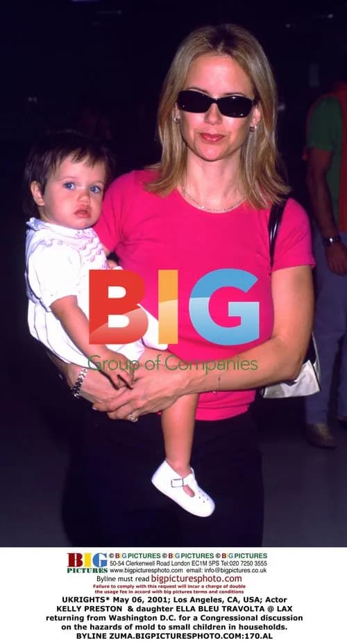 Kelly Preston & Ella Travolta at LAX