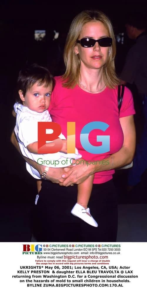 Kelly Preston & daughter Ella Bleu at LAX