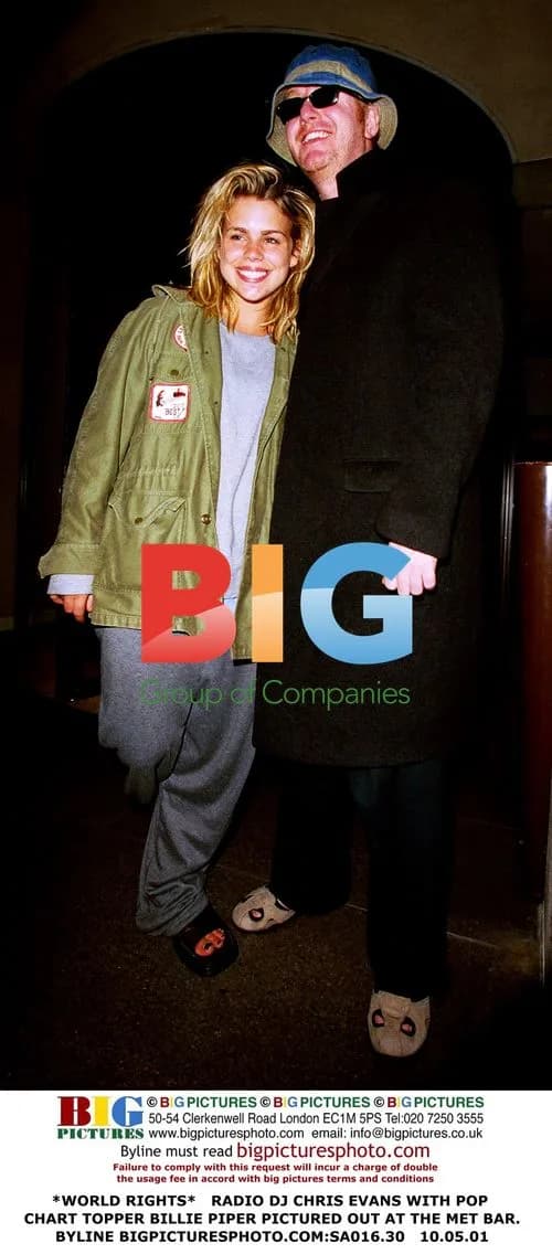 DJ Chris Evans and Billie Piper at The Met Bar