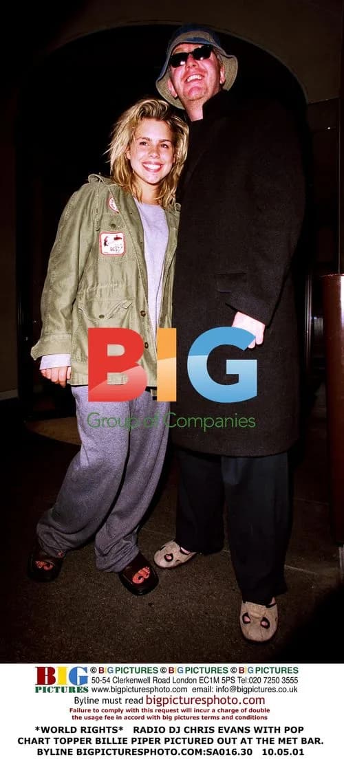 Radio DJ Chris Evans and Billie Piper at Met Bar