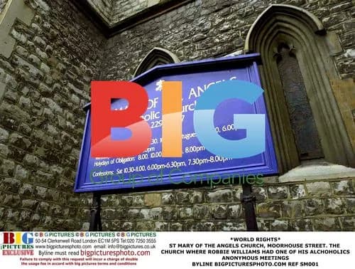 Robbie Williams at St Mary of the Angels Church