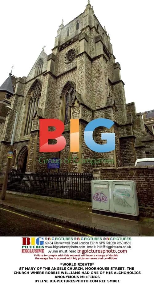 Robbie Williams at St Mary of the Angels Church
