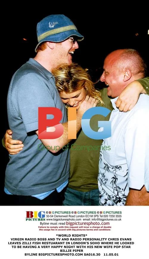 Chris Evans and Billie Piper Leave Zilli Fish