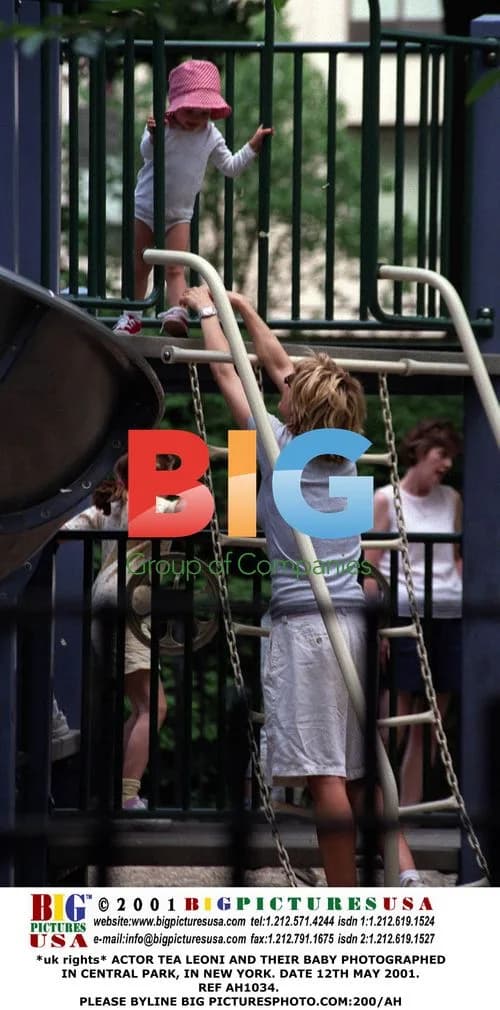 Tea Leoni and Baby Photographed in Central Park