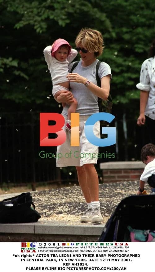 Tea Leoni and baby photographed in Central Park