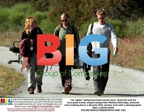 Brad Pitt and Melissa Etheridge on Beverly Hills trail