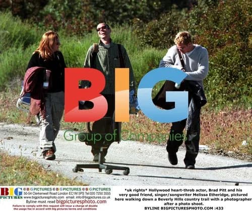 Brad Pitt and Melissa Etheridge stroll after photo shoot