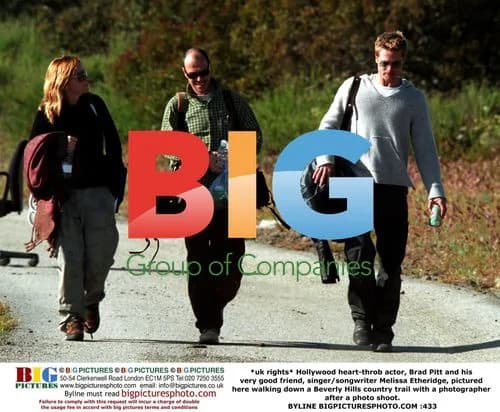 Brad Pitt and Melissa Etheridge on Beverly Hills Trail