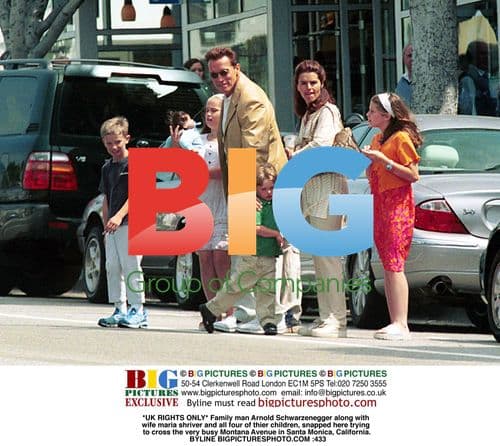 Arnold Schwarzenegger's family out in Santa Monica