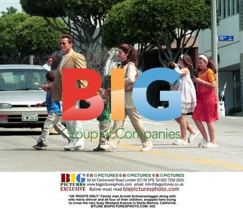 Arnold Schwarzenegger and Family in Santa Monica