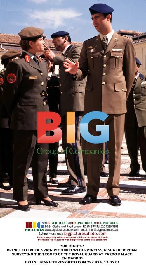 Prince Felipe and Princess Aisha Survey Troops