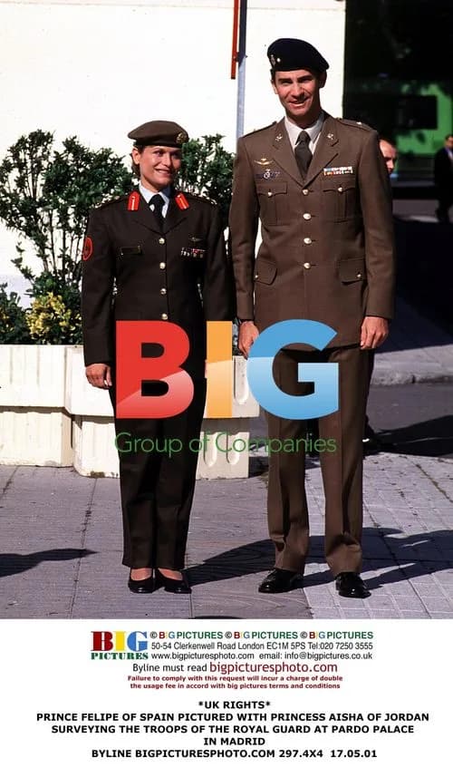 Prince Felipe and Princess Aisha Inspect Troops
