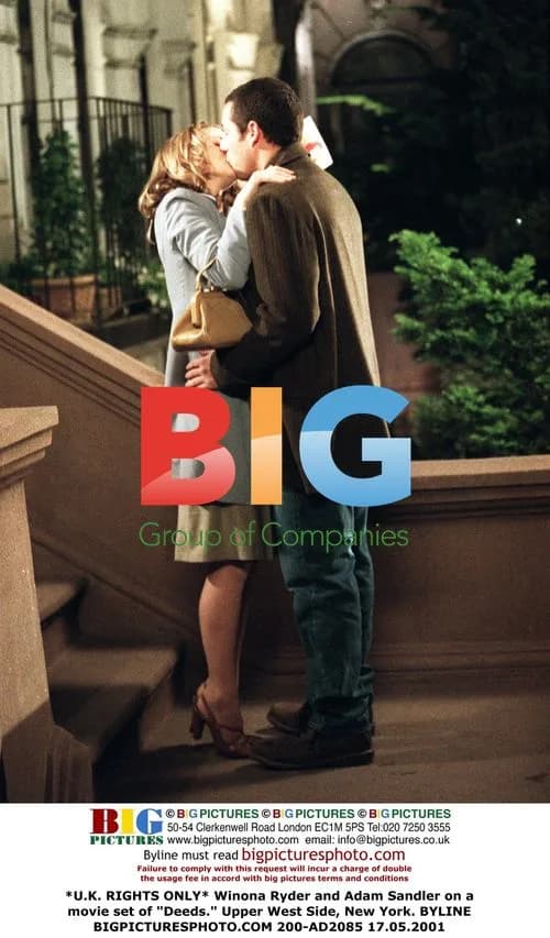 Winona Ryder and Adam Sandler on "Deeds" set