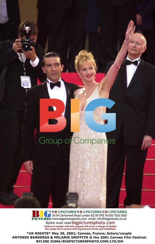Antonio Banderas & Melanie Griffith at Cannes 2001