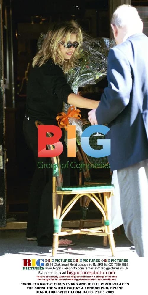 Chris Evans and Billie Piper at London Pub