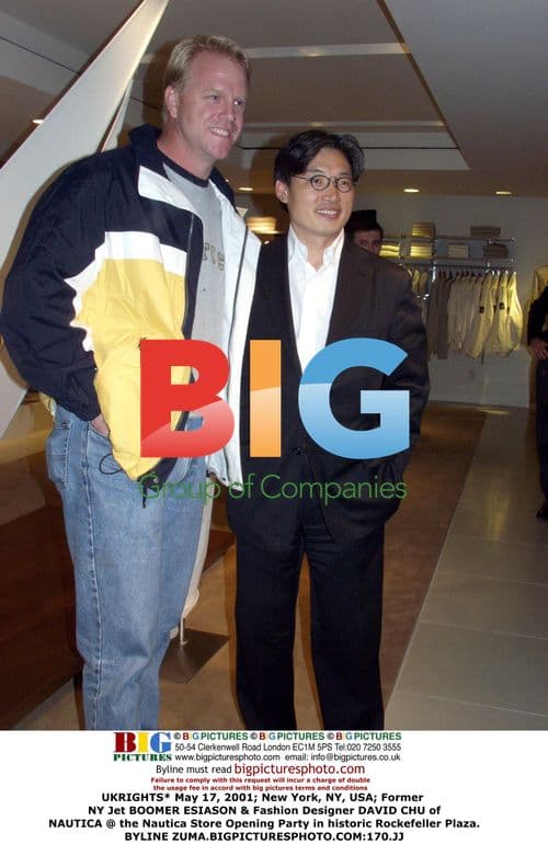 Boomer Esiason & David Chu at Nautica Store Opening