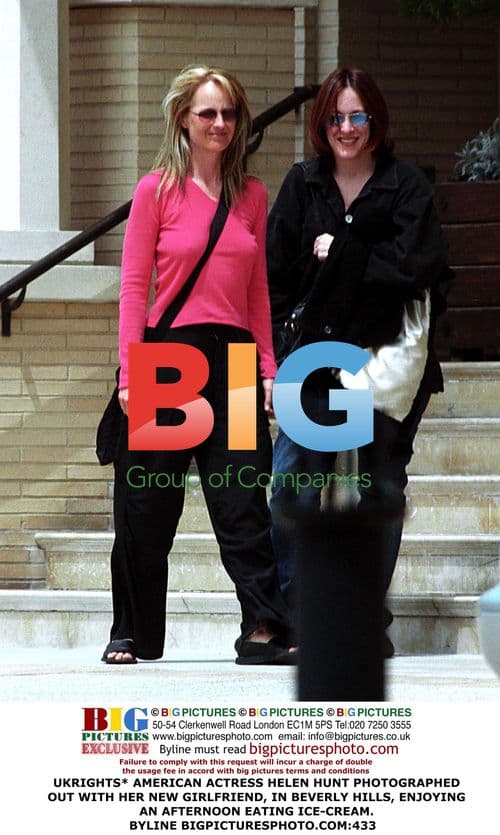 Helen Hunt Out with Girlfriend Eating Ice Cream