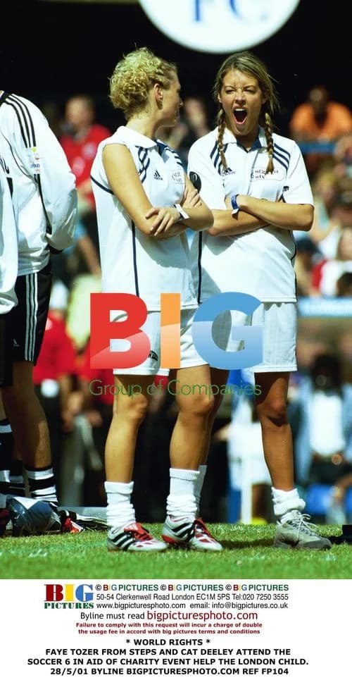 Faye Tozer and Cat Deeley at Charity Soccer 6 Event
