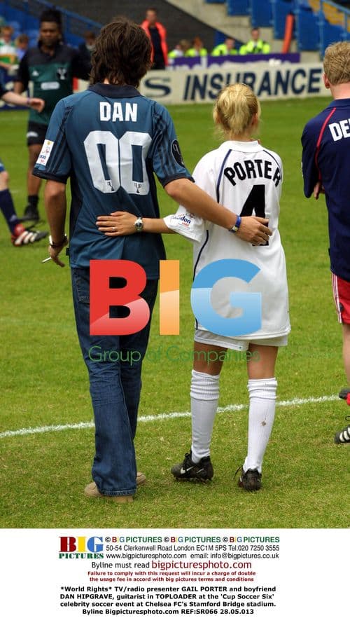 Gail Porter and boyfriend Dan Hipgrave at soccer event