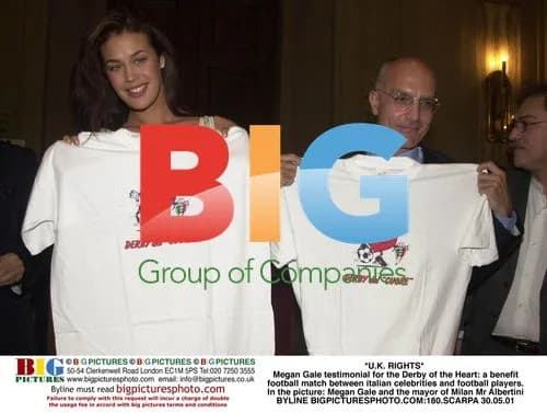 Megan Gale at Derby of the Heart benefit match