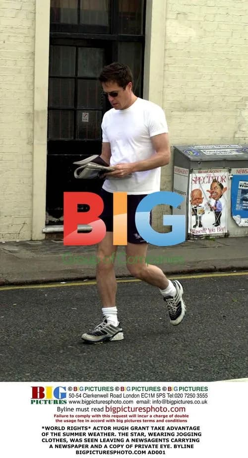 Hugh Grant Spotted Out in Jogging Clothes