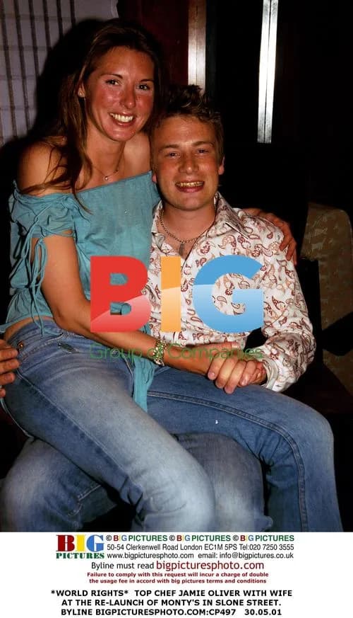 Jamie Oliver and Wife at Monty's Re-Launch