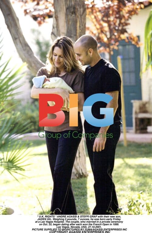 Andre Agassi and Steffi Graf with son Jaden Gil