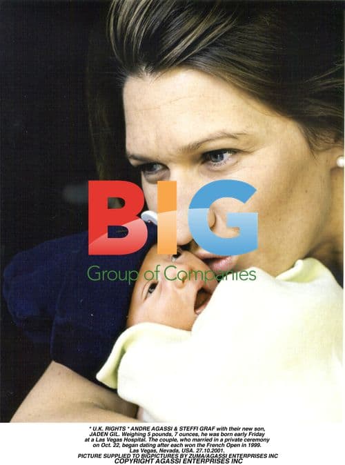 Andre Agassi & Steffi Graf with new son Jaden Gil