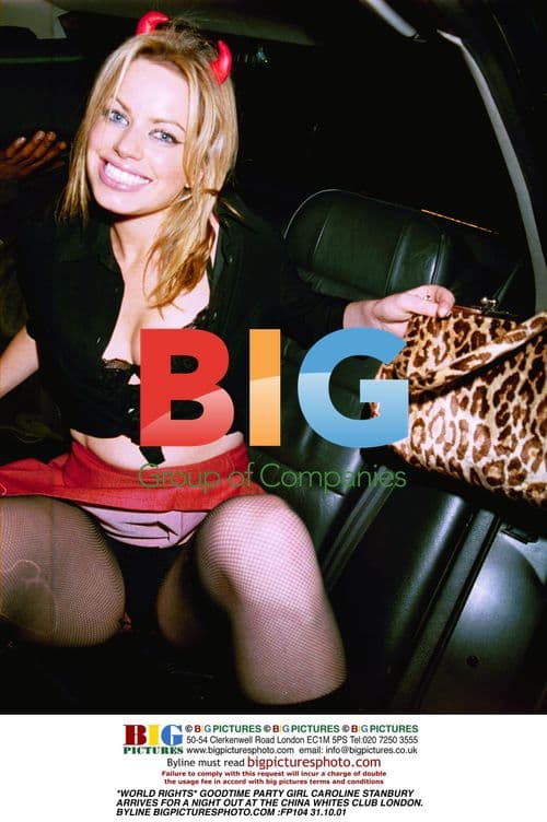 Caroline Stanbury arrives at China Whites club