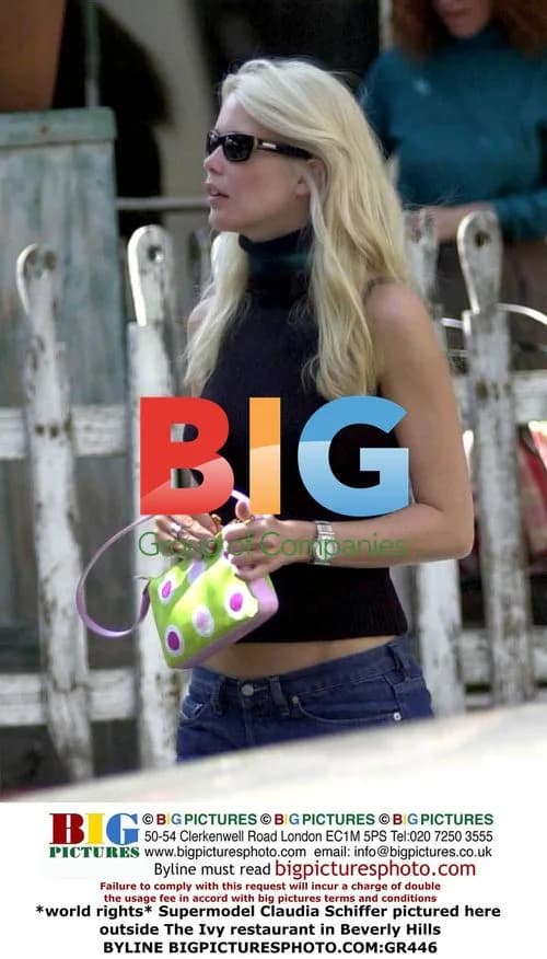 Claudia Schiffer outside The Ivy in Beverly Hills