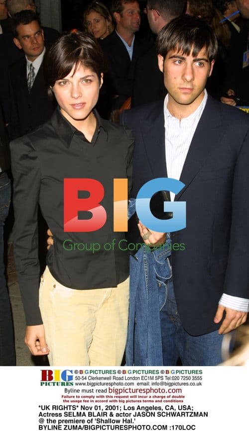 Selma Blair & Jason Schwartzman at 'Shallow Hal' Premiere