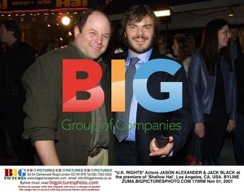 JASON ALEXANDER and JACK BLACK at 'Shallow Hal' premiere