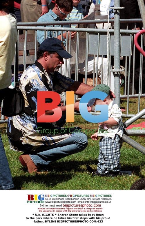 Sharon Stone's baby Roan takes first steps